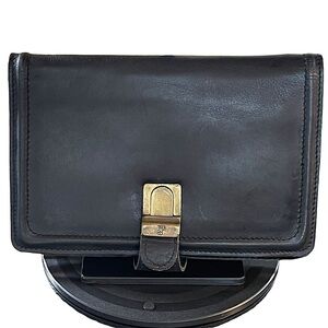 CaGi Vintage Black Leather Men's Bag Wrist Clutch Man Bag Gentleman's Bag